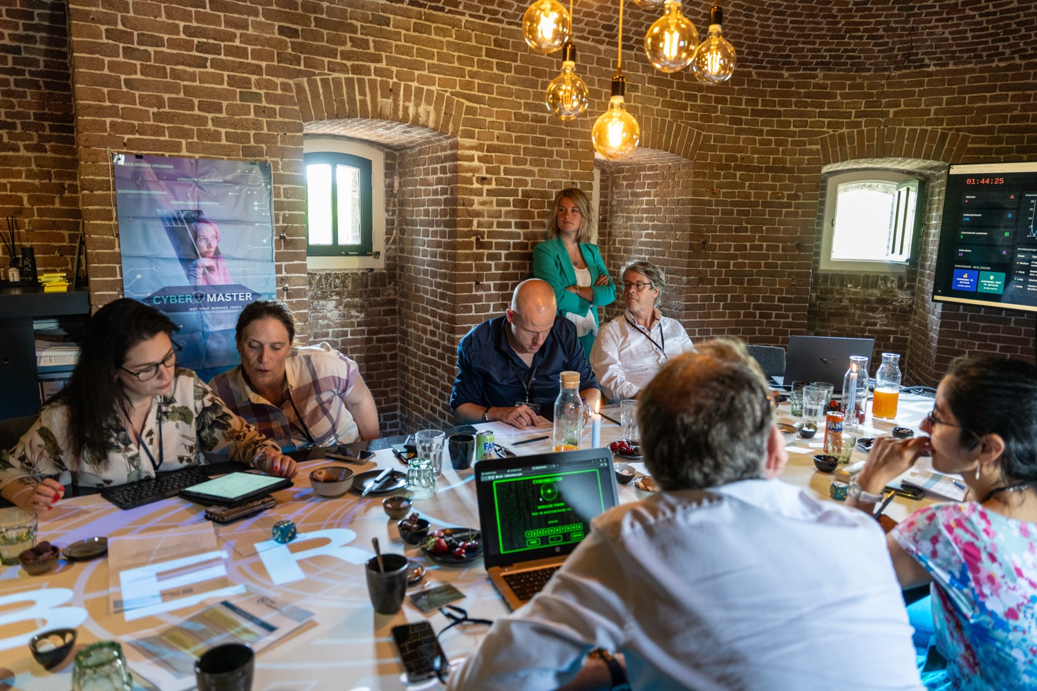 Team tijdens een CyberMaster crisissimulatie